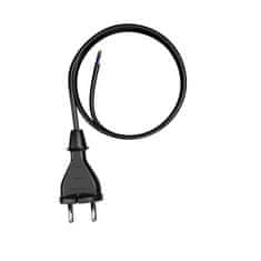 Plast Rol 4 m priključni kabel z ravnim vtičem TIP E 230 V 16 A 2 × 1 mm² H05RR-F PP-21 črne barve W-97189