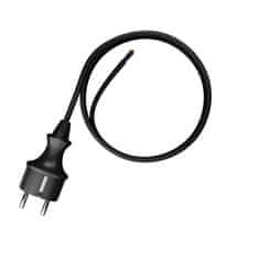 Plast Rol 3 m priključni kabel z ravnim vtičem 250 V 16 A 3 x 1 mm² IP44 H05RR-F PP-40H črne barve W-97266