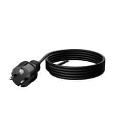 Plast Rol 3 m priključni kabel z ravnim vtičem 250 V 16 A 3 x 1 mm² IP44 H05RR-F PP-40H črne barve W-97266