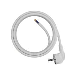 Plast Rol 5 m priključni kabel s kotnim Uni-Schuko vtičem 250 V 16 A 3 x 1,5 mm² H05VV-F PP-50 bel W-98009