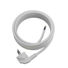 Plast Rol 5 m priključni kabel s kotnim Uni-Schuko vtičem 250 V 16 A 3 x 1,5 mm² H05VV-F PP-50 bel W-98009