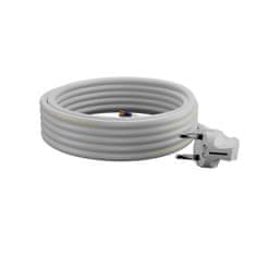 Plast Rol 5 m priključni kabel s kotnim Uni-Schuko vtičem 250 V 16 A 3 x 1,5 mm² H05VV-F PP-50 bel W-98009