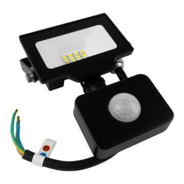 GTV 10W LED reflektor s senzorjem gibanja GTV GT-GCR10W-64 črne barve IP65 zunanja osvetlitev 1000lm