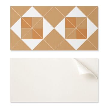 COLORAY Samolepilna vinilna dekorativna plošča s potiskom 120x60 cm geometrijski v odtenkih