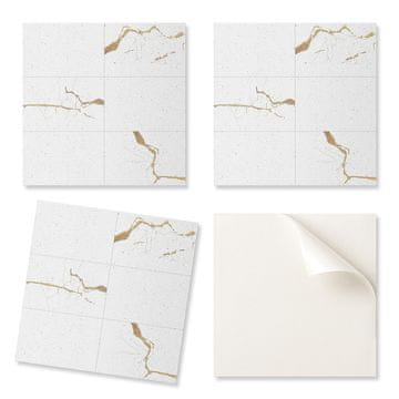 COLORAY Komplet vinilnih ploščic z vzorcem, samolepilne za spalnico, moderni marmorni vzorec 9x30x30 cm