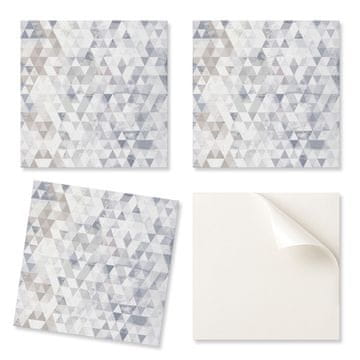 COLORAY Samolepilne vinilne stenske ploščice z geometrijskim trikotnim vzorcem 9x30x30 cm