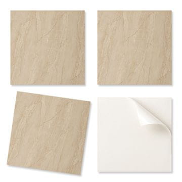 COLORAY Komplet PVC ploščic z vzorcem za dnevno sobo, samolepilne, vzorec, podoben marmorju, 4x50x50 cm