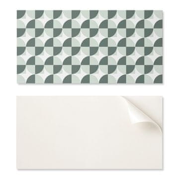 COLORAY Vinilne ploščice z dekorjem za kuhinjo ali kopalnico Geometrija krogov in kvadratov 10x40x20 cm