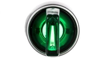 shumee 3-pozicijsko stikalo, zeleno, 2Z, osvetljeno, 230 V AC, ponikljan obroč, ST22-P3L.Z-20-LED230AC