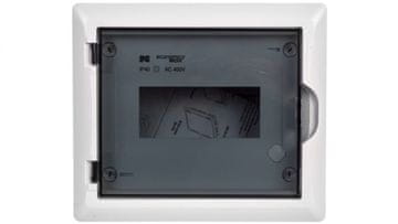 Elektro-Plast Modularna razdelilna omarica 1x8 n/t ekonomična OMARA RN 1/8 prozorna vrata (N+PE) IP40 2502-01
