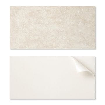 COLORAY Paket PVC ploščic z dekorjem za kuhinjo ali kopalnico, naravni svetli kamen 6x60x30 cm