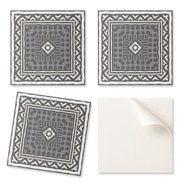 COLORAY Samolepilne vinilne ploščice za najstniško sobo z geometrijskim vzorcem in okvirji 20x20x20 cm