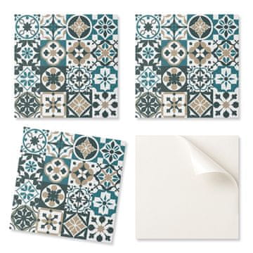 COLORAY Paket potiskanih vinilnih ploščic z vzorci ploščic v razporeditvi 9x30x30 cm