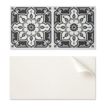 COLORAY Paket vinilnih kuhinjskih ploščic s cvetličnim vzorcem in ornamenti 6x60x30 cm