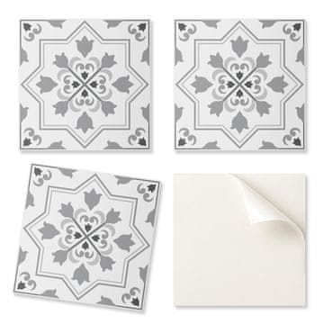 COLORAY Samolepilna grafična dekoracija za pisarno ali študijo z vzorcem cvetličnih motivov 9x30x30 cm