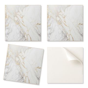 COLORAY Vinilna stenska dekoracija za pisarno Elegantni marmor z žilami 9x30x30 cm