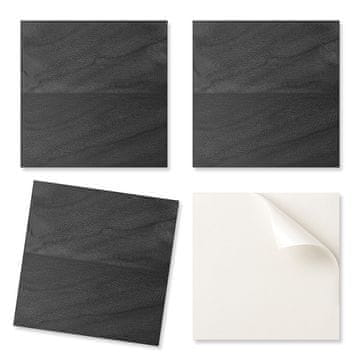 COLORAY Samolepilne vinilne tiskane ploščice Temne kamnite plošče 20x20x20 cm