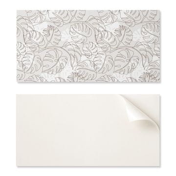 COLORAY Paket vinilnih ploščic z dekorjem za kuhinjo ali kopalnico z vzorcem listov v črtah 6x60x30 cm