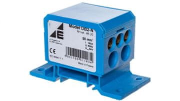 shumee Razdelilni blok 2x4-50mm2/2x4-35mm2/3x2,5-25mm2 moder, za ravna in letevna montaža DB2-N 48,20