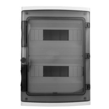 NADOMETNA RAZDELILNIK VISOKA ZAŠČITA IP65 24 MODULARNIH PROZORNIH VRAT 2x12
