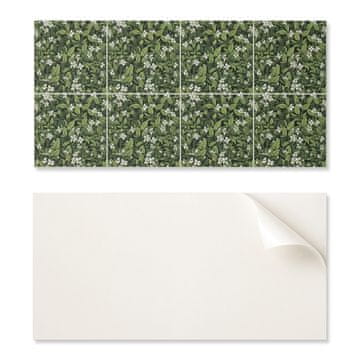COLORAY Samolepilna vinilna stenska dekoracija s cvetličnim vzorcem in listi 6x60x30 cm