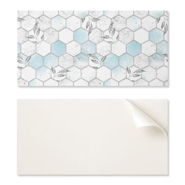 COLORAY Dekorativna samolepilna vinilna plošča 120x60 cm s šesterokotnim vzorcem in listi