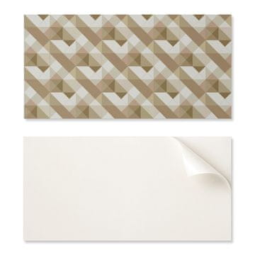 COLORAY Samolepilna vinilna plošča s potiskom 120x60 cm geometrija v zemeljskih odtenkih