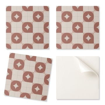 COLORAY Dekorativne vinilne talne ploščice z geometrijskim vzorcem in krogi 9x30x30 cm