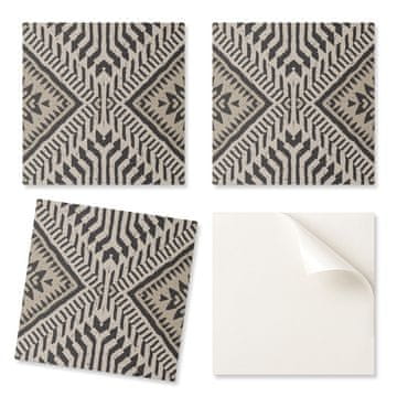 COLORAY Dekorativne samolepilne vinilne stenske ploščice z geometrijskim vzorcem in črtami 9x30x30 cm