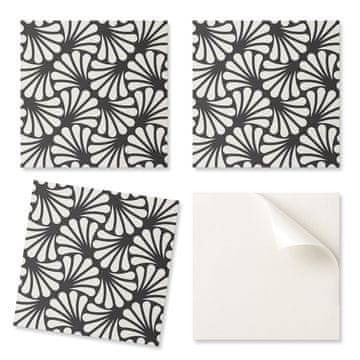 COLORAY Komplet PVC ploščic z vzorcem, samolepilnih, za spalnico, eleganten vzorec listov, 9x30x30 cm