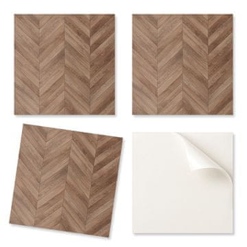 COLORAY Samolepilna vinilna stenska obloga z vzorcem ribje kosti 20x20x20 cm