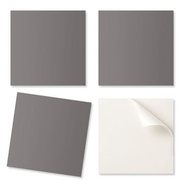 COLORAY Vinilne dekorativne ploščice z grafiko za kuhinjo ali kopalnico, sive barve, 20x20x20 cm