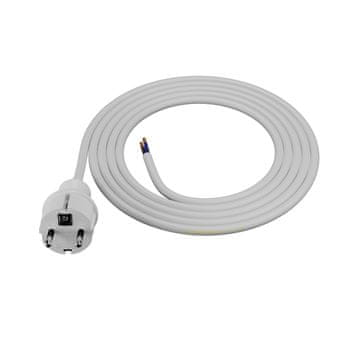 Plast Rol Priključni kabel 1,5 m z ravnim vtičem 250 V 16 A 3 x 1,5 mm² IP44 H05VV-F PP-40H bel W-98379
