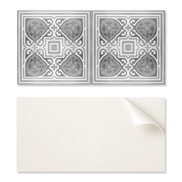COLORAY Vinilne ploščice z grafiko za kopalnico. Vzorec z ornamenti v simetriji 6x60x30 cm