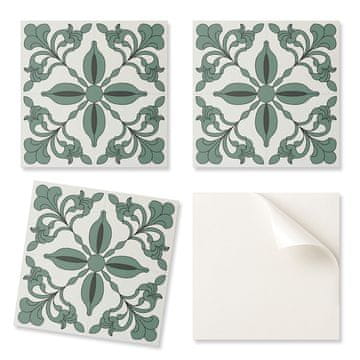 COLORAY Vinilna dekoracija s potiskom za montažo brez orodja Elegantni rastlinski vzorec 20x20x20 cm