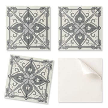COLORAY Vinilna stenska dekoracija za pisarno s cvetličnim vzorcem in simetrijo 9x30x30 cm