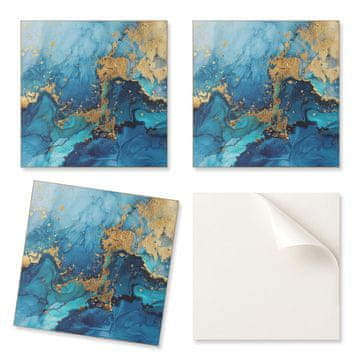 COLORAY Vinilna dekoracija s potiskom za montažo brez orodja, abstraktni akvarelni vzorec 9x30x30 cm