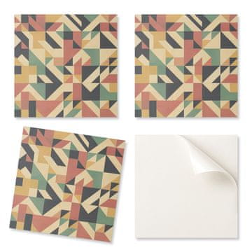 COLORAY Paket samolepilnih vinilnih ploščic z abstraktnim geometrijskim vzorcem 20x20x20 cm