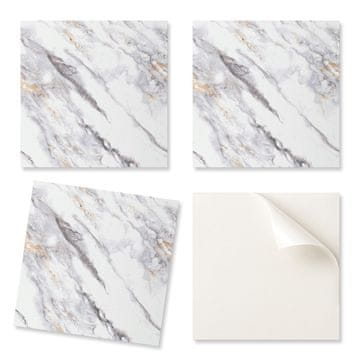 COLORAY Vinilne ploščice z vzorcem za dnevno sobo, samolepilne, elegantni marmorni vzorec 9x30x30 cm