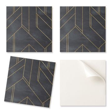 COLORAY Paket samolepilnih ploščic Geometrija linij in oblik 9x30x30 cm