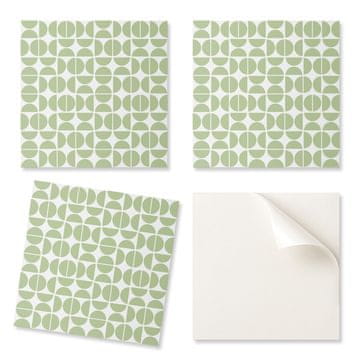 COLORAY Paket samolepilnih vinilnih ploščic z abstraktnim okroglim vzorcem 9x30x30 cm