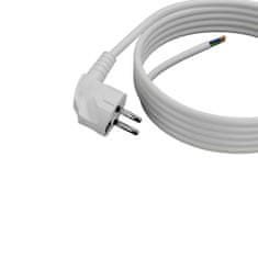 Plast Rol 3 m priključni kabel s kotnim Uni-Schuko vtičem 250 V 16 A 3 x 1,5 mm² OMY PP-50 bel W-97181