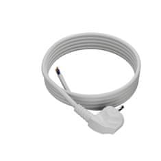 Plast Rol 3 m priključni kabel s kotnim Uni-Schuko vtičem 250 V 16 A 3 x 1,5 mm² OMY PP-50 bel W-97181