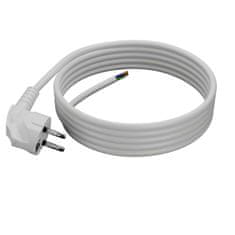 Plast Rol 3 m priključni kabel s kotnim Uni-Schuko vtičem 250 V 16 A 3 x 1,5 mm² OMY PP-50 bel W-97181
