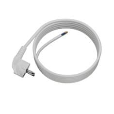 Plast Rol 3 m priključni kabel s kotnim Uni-Schuko vtičem 250 V 16 A 3 x 1,5 mm² OMY PP-50 bel W-97181