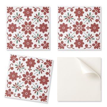 COLORAY Paket vinilnih ploščic s potiskanim cvetličnim vzorcem z listi 9x30x30 cm
