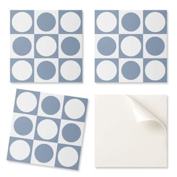COLORAY Samolepilne vinilne ploščice za hodnik Geometrični krogi v mreži 20x20x20 cm