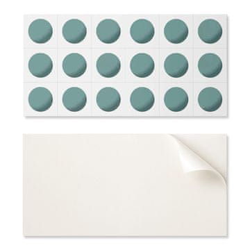 COLORAY Samolepilna vinilna kuhinjska plošča 120x60 cm Geometrični krogi v mreži