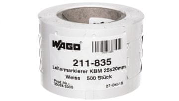shumee Označevalniki za kabelske vezice 25x20 mm v enovrstnem traku, 500 ploščic na rolico 211-835