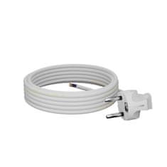 Plast Rol 10 m priključni kabel z kotnim Uni-Schuko vtičem 250 V 16 A 3 x 1 mm² OMY PP-50 bel W-97754